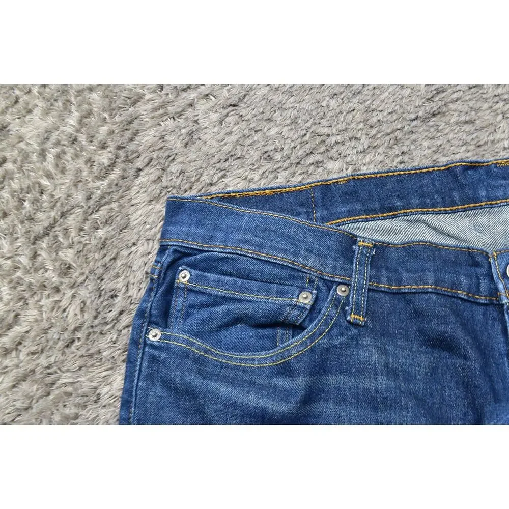 Levi's Men's Blue 541 Athletic Straight Jeans 42x34 Zip Solid Cotton Blend